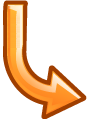 fleche droit bas jaune arrow yellow