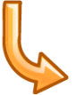 fleche droit bas jaune arrow yellow